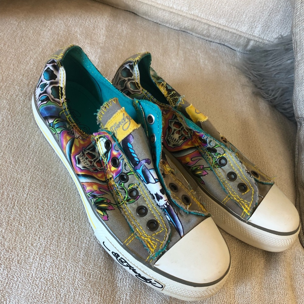 Ed Hardy women’s Slip on Sneakers